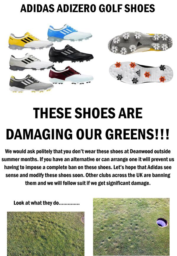 adidas adizero golf shoes banned